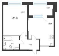 1 ккв № 6 Корп.: 2 , Секция 1  в ЖК Кристалл Холл