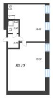 1 ккв № 5.12 Корп.: 1 , Секция 6  в ЖК Крона
