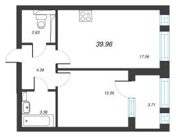 2 ккв (Евро) № 52 Корп.: 2 , Секция 3  в ЖК Кронфорт. Центральный