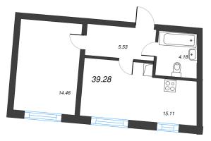 2 ккв (Евро) № 33 Корп.: 2 , Секция 2  в ЖК Кронфорт. Центральный