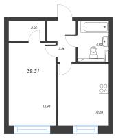 1 ккв № 86 Корп.: 2 , Секция 4  в ЖК Кронфорт. Центральный