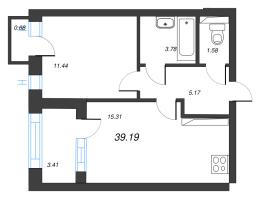 1 ккв № 179 Корп.: 2 , Секция 8  в ЖК Кронфорт. Центральный