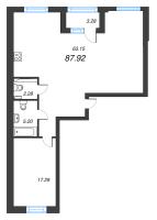 1 ккв № 87 Корп.: 2 , Секция 4  в ЖК Кронфорт. Центральный