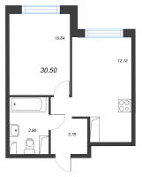 1 ккв № 141 Корп.: 1.2 , Секция 3  в ЖК Кронунг Янино