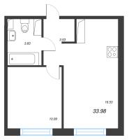 2 ккв (Евро) № 145 Корп.: 1.2 , Секция 3  в ЖК Кронунг Янино