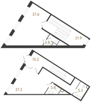 К. пом № 593 Корп.: 2 , Секция 3  в ЖК Куинджи