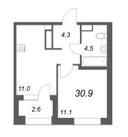 1 ккв № 289 Корп.: 2 , Секция 5  в ЖК Куинджи