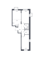 3 ккв (Евро) № 154 Корп.: 7 , Секция 3  в ЖК Курортный Квартал