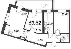 2 ккв № 60 Корп.: 581 , Секция 2  в ЖК Курортный Квартал