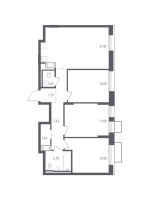 4 ккв (Евро) № 148 Корп.: 9 , Секция 1  в ЖК Курортный Квартал