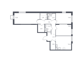 3 ккв № 24 Корп.: 7 , Секция 1  в ЖК Курортный Квартал