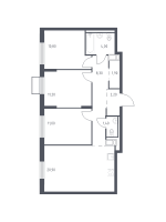 4 ккв (Евро) № 36 Корп.: 8 , Секция 1  в ЖК Курортный Квартал