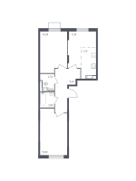 3 ккв (Евро) № 65 Корп.: 1 , Секция 2  в ЖК Курортный Квартал