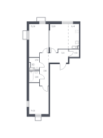 3 ккв (Евро) № 113 Корп.: 8 , Секция 3  в ЖК Курортный Квартал