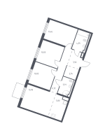 4 ккв (Евро) № 160 Корп.: 4 , Секция 2  в ЖК Квартал Лаголово
