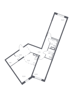 3 ккв (Евро) № 339 Корп.: 1 , Секция 5  в ЖК Квартал Лаголово