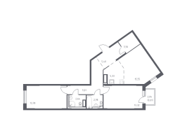 3 ккв (Евро) № 297 Корп.: 1 , Секция 5  в ЖК Квартал Лаголово