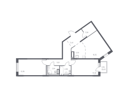 3 ккв (Евро) № 315 Корп.: 1 , Секция 5  в ЖК Квартал Лаголово