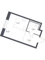 Студия № 138 Корп.: 4 , Секция 2  в ЖК Квартал Лаголово
