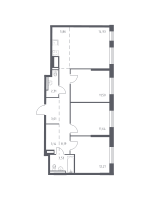 4 ккв (Евро) № 474 Корп.: 1 , Секция 8  в ЖК Квартал Лаголово