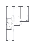 4 ккв (Евро) № 210 Корп.: 2 , Секция 4  в ЖК Квартал Лаголово