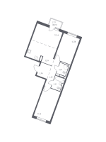 3 ккв (Евро) № 360 Корп.: 1 , Секция 6  в ЖК Квартал Лаголово