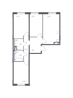 4 ккв (Евро) № 282 Корп.: 2 , Секция 4  в ЖК Квартал Лаголово