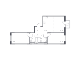 3 ккв (Евро) № 225 Корп.: 1 , Секция 4  в ЖК Квартал Лаголово