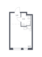 Студия № 57 Корп.: 1.2 , Секция 1  в ЖК Квартал Торики