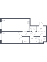 2 ккв (Евро) № 229 Корп.: 1.2 , Секция 3  в ЖК Квартал Торики