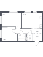 3 ккв (Евро) № 122 Корп.: 1.2 , Секция 1  в ЖК Квартал Торики