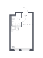 Студия № 190 Корп.: 1.2 , Секция 3  в ЖК Квартал Торики