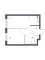 1 ккв № 86 Корп.: 1.1 , Секция 1  в ЖК Квартал Торики