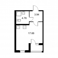 Студия № 285 Корп.: A , Секция 5  в ЖК Квартал Заречье