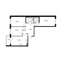 4 ккв (Евро) № 326 Корп.: C , Секция 7  в ЖК Квартал Заречье