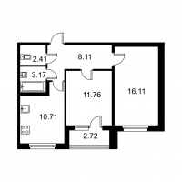 2 ккв № 294 Корп.: D , Секция 6  в ЖК Квартал Заречье