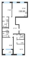 4 ккв (Евро) № 219 Корп.: 3 Уч. 4-10 , Секция 9  в ЖК ЛДМ