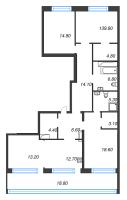 4 ккв (Евро) № 251 Корп.: 3 Уч. 4-10 , Секция 10  в ЖК ЛДМ