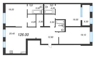 4 ккв (Евро) № 194 Корп.: 3 Уч. 4-10 , Секция 8  в ЖК ЛДМ