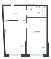 2 ккв (Евро) № 311 Корп.: 5 Уч. 12-15 , Секция 13  в ЖК ЛДМ