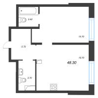 2 ккв (Евро) № 159 Корп.: 3 Уч. 4-10 , Секция 6  в ЖК ЛДМ