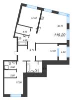 4 ккв (Евро) № 385 Корп.: 6 Уч. 16 , Секция 16  в ЖК ЛДМ