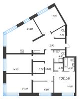 5 ккв (Евро) № 408 Корп.: 6 Уч. 16 , Секция 16  в ЖК ЛДМ