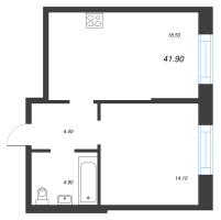 2 ккв (Евро) № 256 Корп.: 4 Уч. 11 , Секция 11  в ЖК ЛДМ