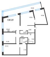 4 ккв (Евро) № 36 Корп.: 1 Уч. 1 , Секция 1  в ЖК ЛДМ