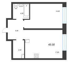 2 ккв (Евро) № 173 Корп.: 3 Уч. 4-10 , Секция 7  в ЖК ЛДМ