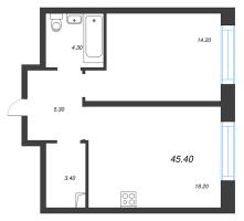 2 ккв (Евро) № 164 Корп.: 3 Уч. 4-10 , Секция 7  в ЖК ЛДМ