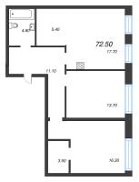 3 ккв (Евро) № 61 Корп.: 2 Уч. 2-3 , Секция 3  в ЖК ЛДМ