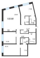 4 ккв (Евро) № 12 Корп.: 1 Уч. 1 , Секция 1  в ЖК ЛДМ