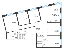 6 ккв (Евро) № 450 Корп.: 7 Уч. 17 , Секция 17  в ЖК ЛДМ